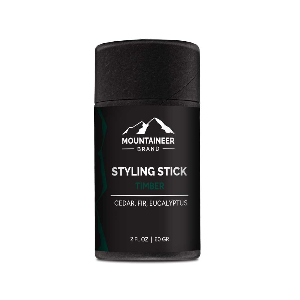 The Styling Stick - 9 Scents Available from Mountaineer Brand Products is an organic mens care product, shown on a white background.