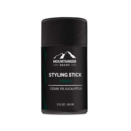 The Styling Stick - 9 Scents Available from Mountaineer Brand Products is an organic mens care product, shown on a white background.