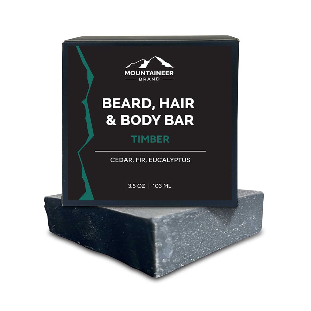 Mountaineer Brand Products' Beard Hair and Body Bar - 9 Scents available is an all-natural beard and body bar made with organic ingredients, free from chemicals.