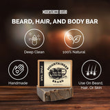 All natural Mountaineer Brand Products Beard Hair and Body Bar - 9 Scents available for men's care.